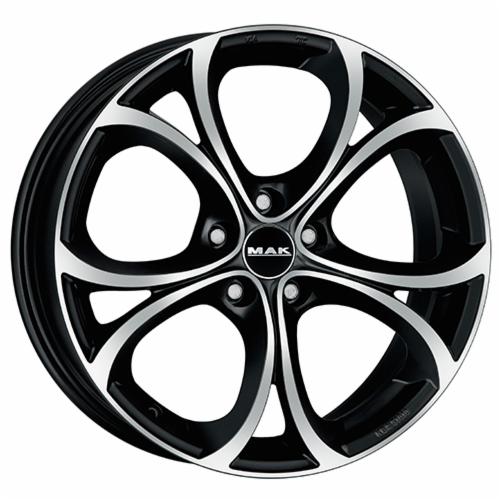 Cerchi in lega MAK modello LARIO finitura BLACK MIRROR dimensione 8,5x19