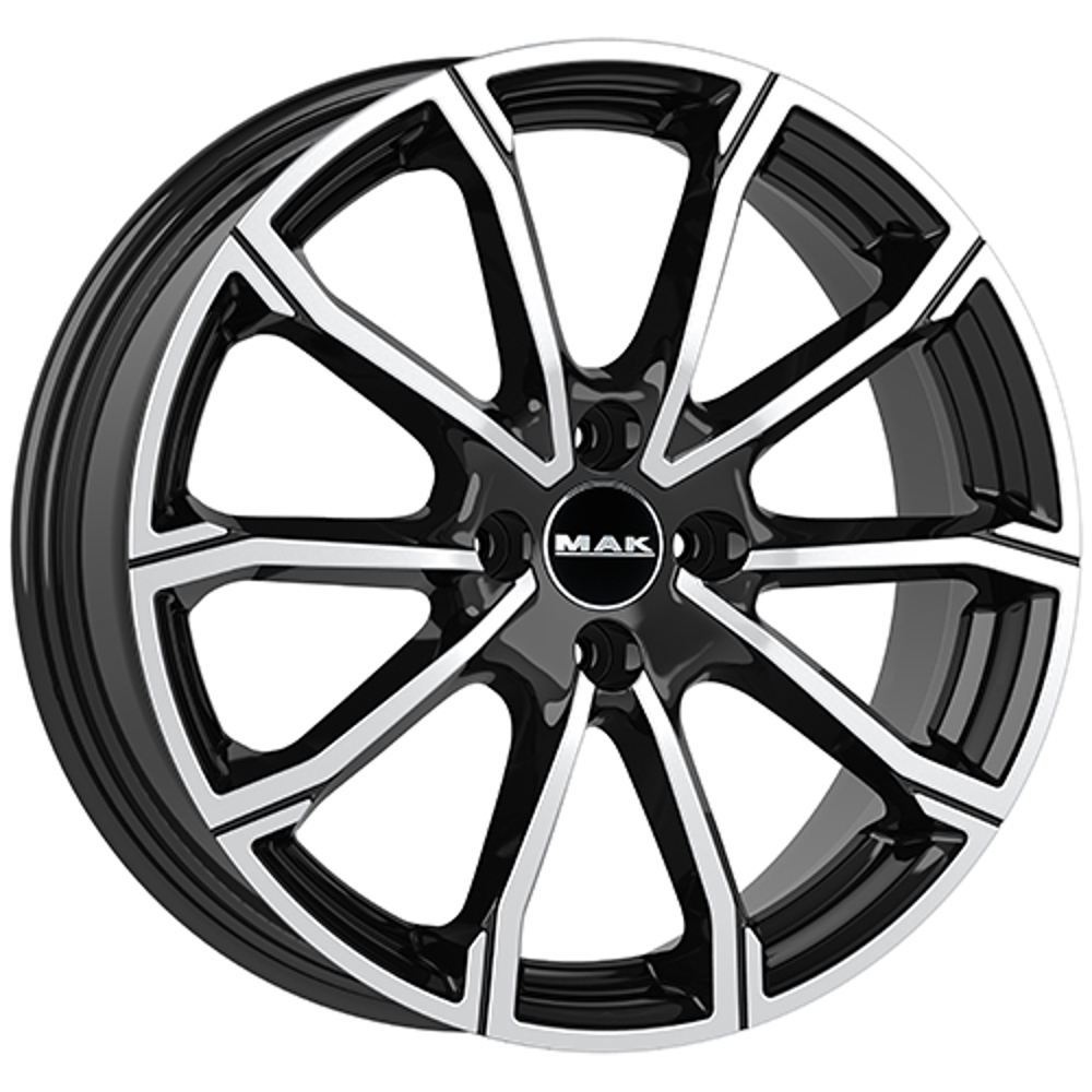 Cerchi in lega MAK modello DAVINCI finitura BLACK MIRROR dimensione 6,5x17