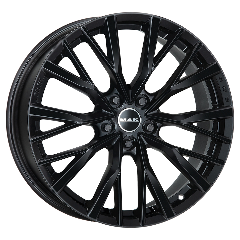Cerchi in lega MAK modello KENT finitura GLOSS BLACK dimensione 9x22