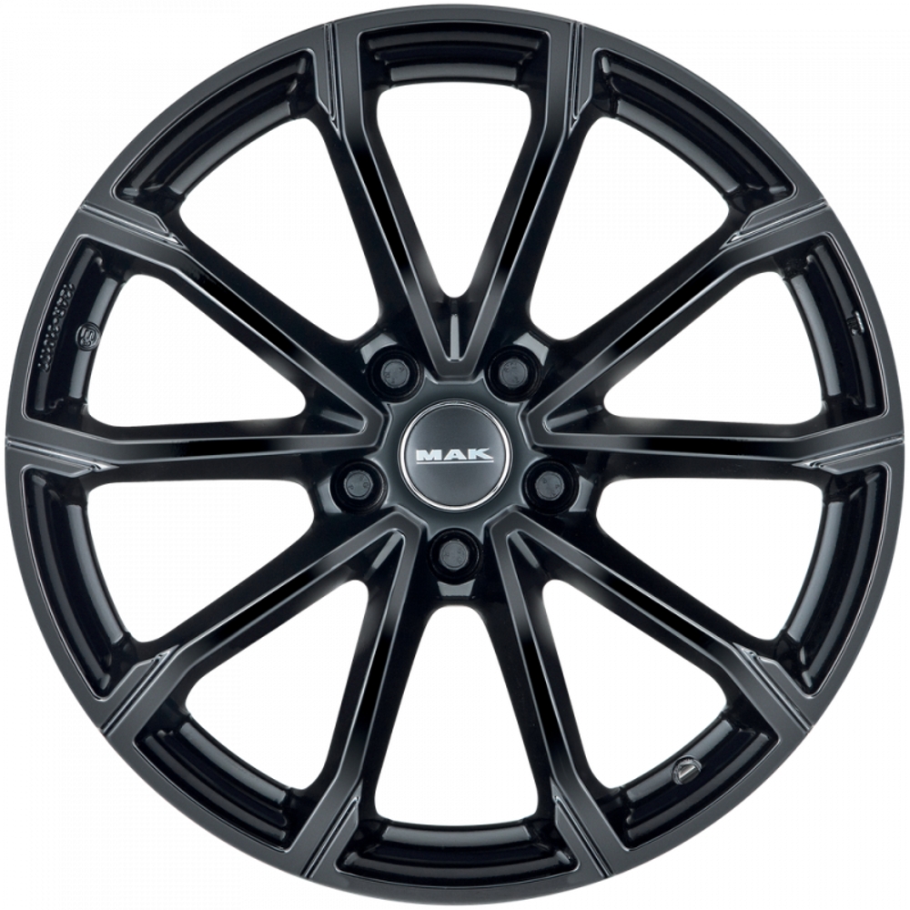 Cerchi in lega MAK modello DAVINCI finitura GLOSS BLACK dimensione 7,5x18