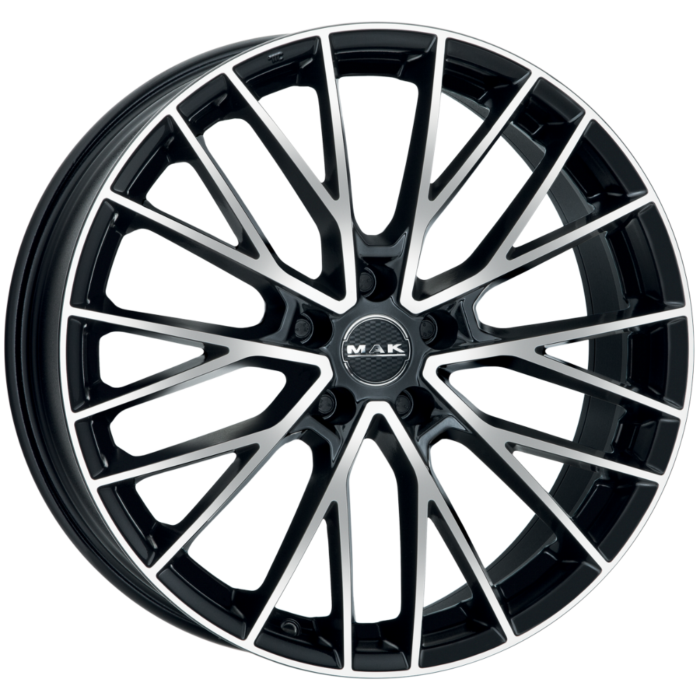 Cerchi in lega MAK modello SPECIALE-D finitura BLACK MIRROR dimensione 9,5x19