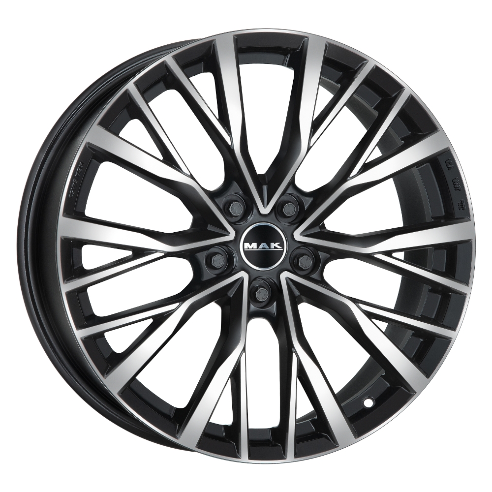 Cerchi in lega MAK modello KENT finitura BLACK MIRROR dimensione 9,5x21