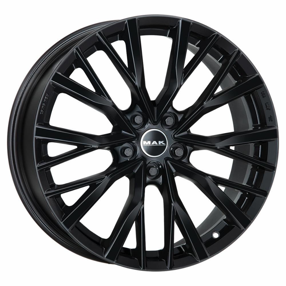 Cerchi in lega MAK modello KENT finitura GLOSS BLACK dimensione 8,5x20
