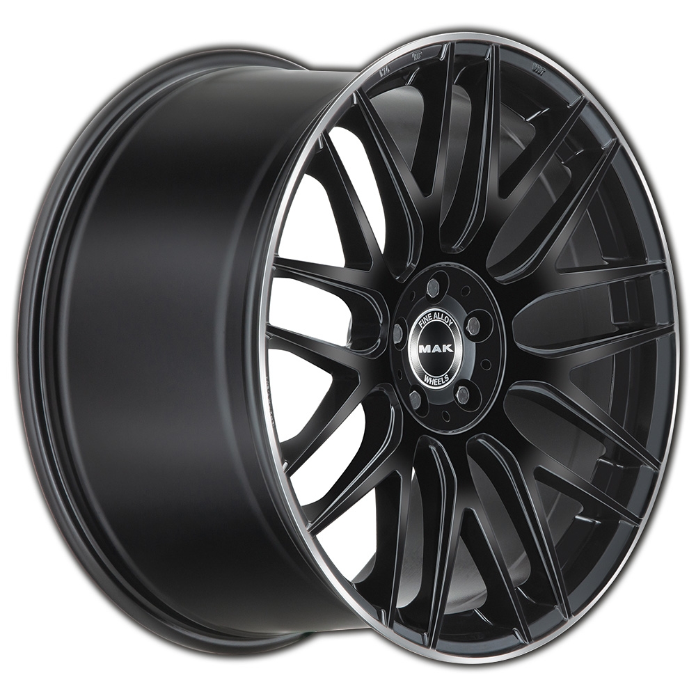 Cerchi in lega MAK modello ARROW-D finitura GLOSS BLACK MIRROR RING dimensione 11x21