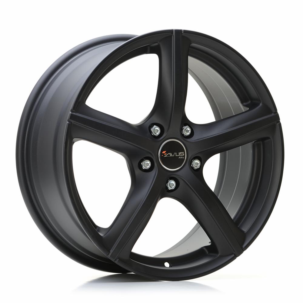 Cerchi in lega AVUS modello AF8 finitura MATT BLACK dimensione 6x15