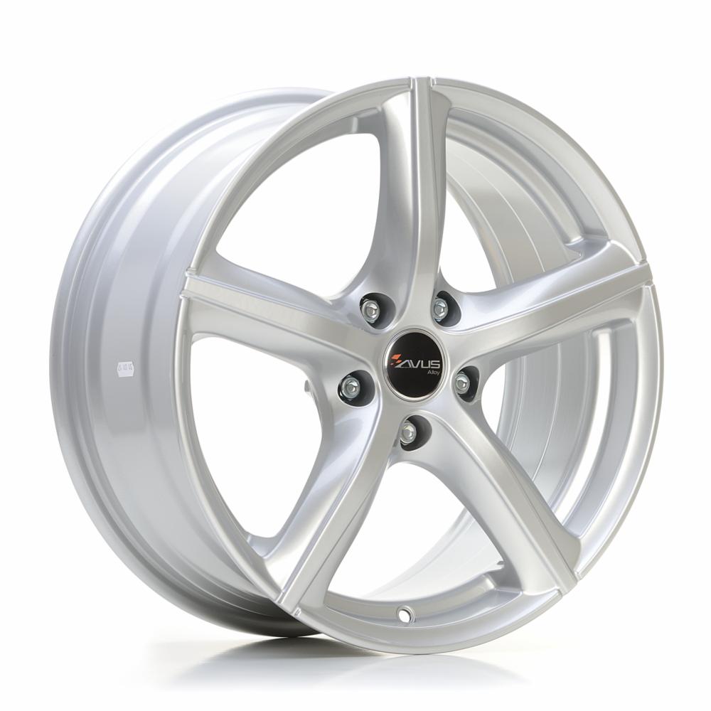 Cerchi in lega AVUS modello AF8 finitura HYPER SILVER dimensione 6x15