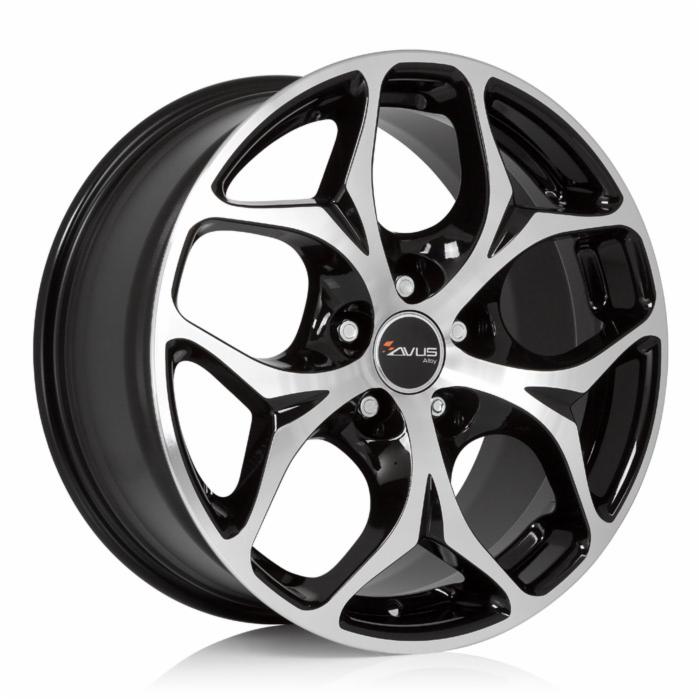 Cerchi in lega AVUS modello AC-MB2 finitura BLACK POLISHED dimensione 9x20