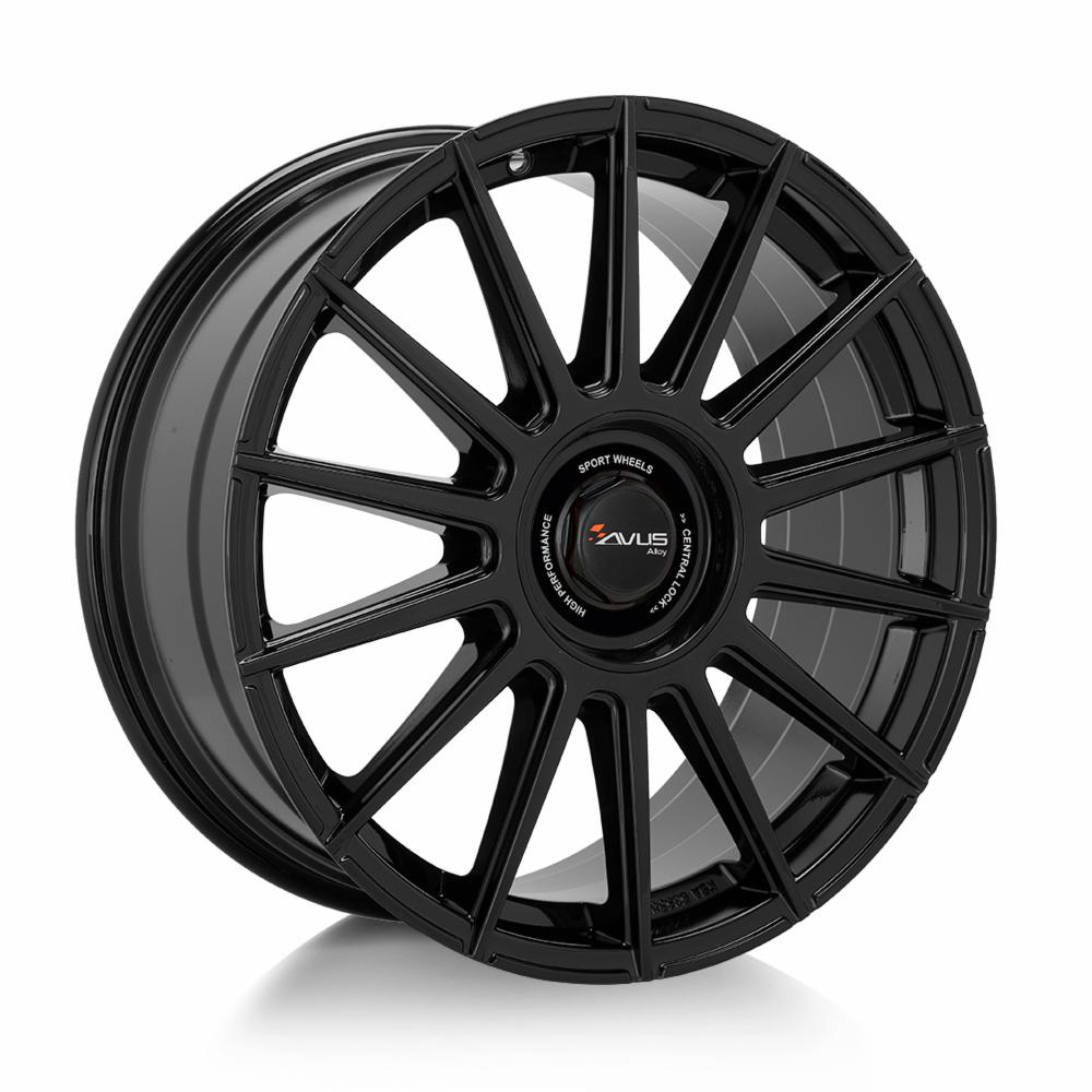 Cerchi in lega AVUS modello AC-M09 finitura BLACK dimensione 8x18