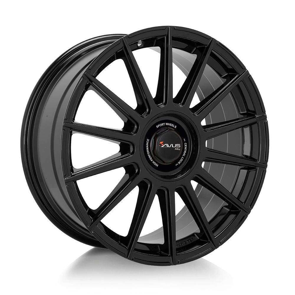 Cerchi in lega AVUS modello AC-M09 finitura BLACK dimensione 8x18