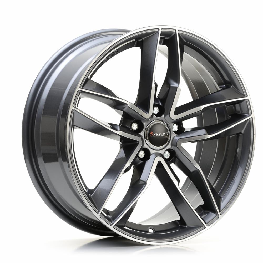 Cerchi in lega AVUS modello AF16 finitura ANTHRACITE POLISHED dimensione 8x18