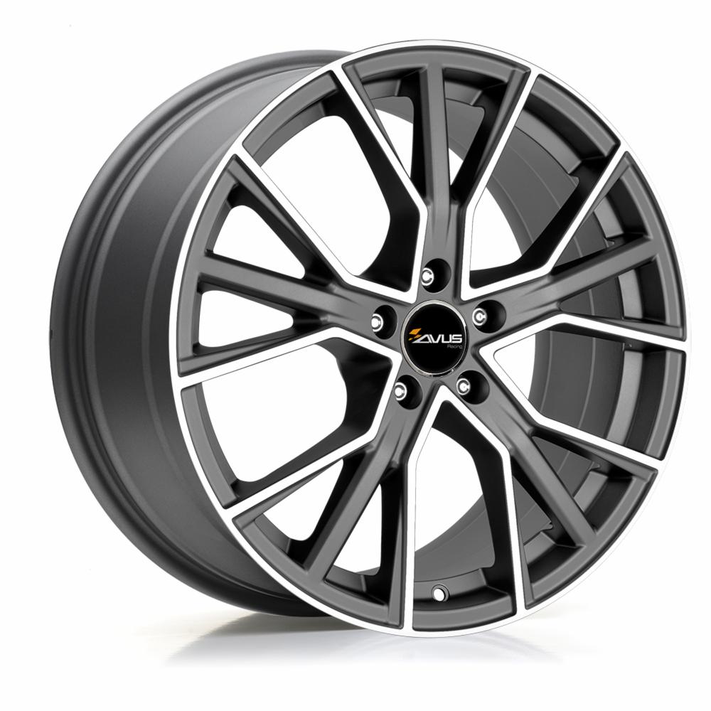 Cerchi in lega AVUS modello AF18 finitura MATT ANTHRACITE POLISHED dimensione 8x18