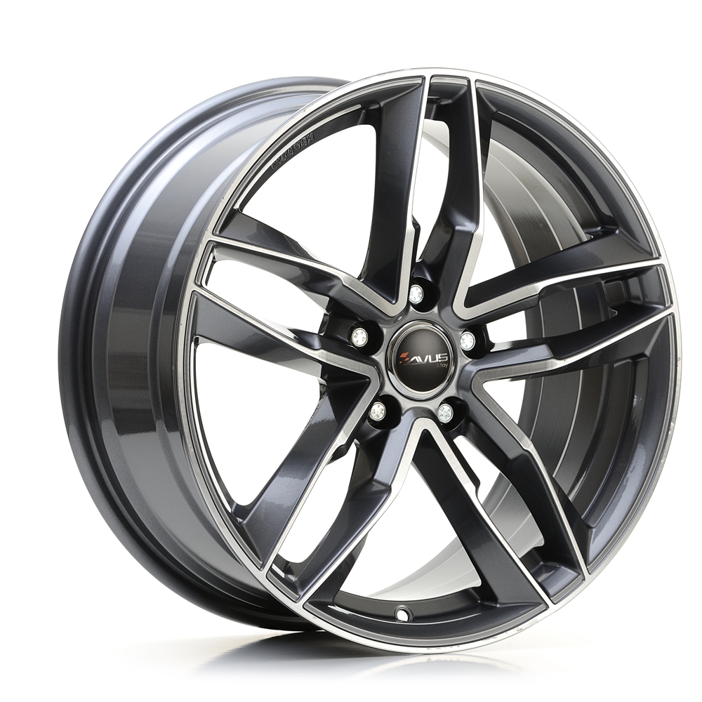 Cerchi in lega AVUS modello AF16 finitura ANTHRACITE POLISHED dimensione 8x18