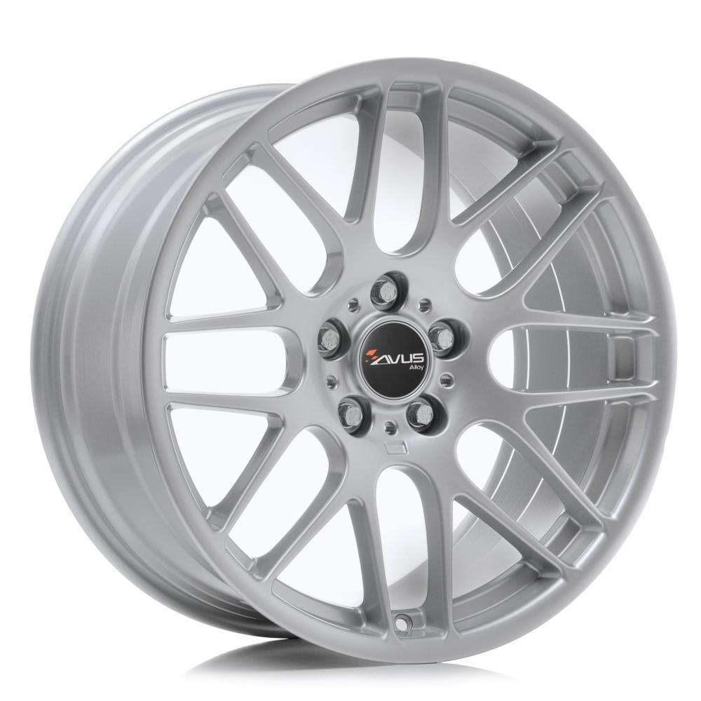 Cerchi in lega AVUS modello AC-MB4 finitura HYPER SILVER dimensione 9,5x19