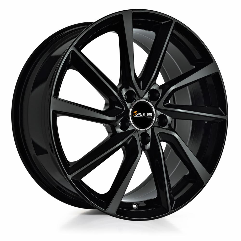 Cerchi in lega AVUS modello AC-518 finitura BLACK dimensione 7,5x17