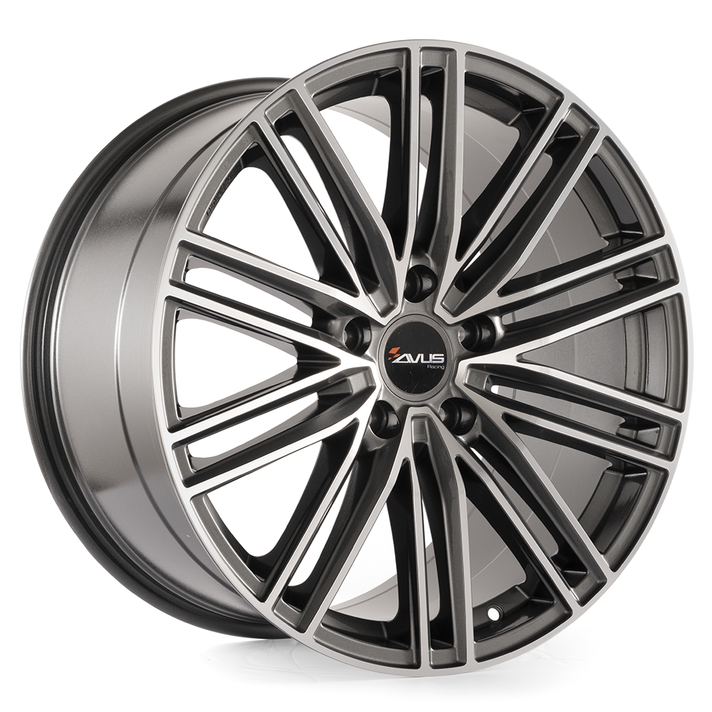 Cerchi in lega AVUS modello AC-M08 finitura ANTHRACITE POLISHED dimensione 10x21