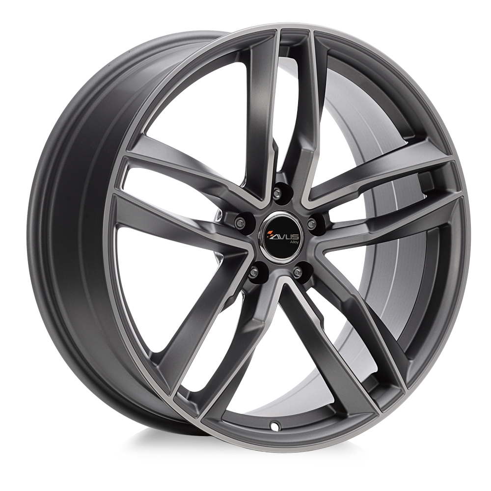 Cerchi in lega AVUS modello AF16 finitura MATT ANTHRACITE POLISHED dimensione 10x21