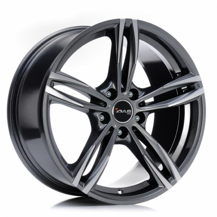 Cerchi in lega AVUS modello AC-MB3 finitura ANTHRACITE POLISHED dimensione 8x18