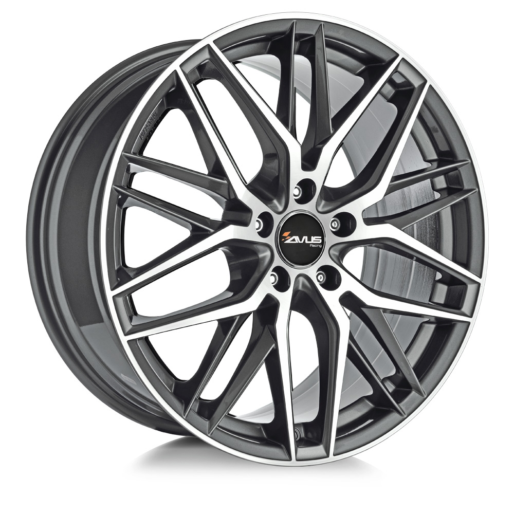 Cerchi in lega AVUS modello AF19 finitura ANTHRACITE POLISHED dimensione 8x18