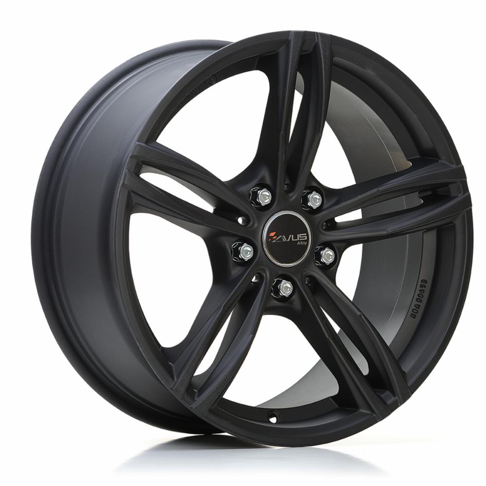Cerchi in lega AVUS modello AC-MB3 finitura MATT BLACK dimensione 8,5x18