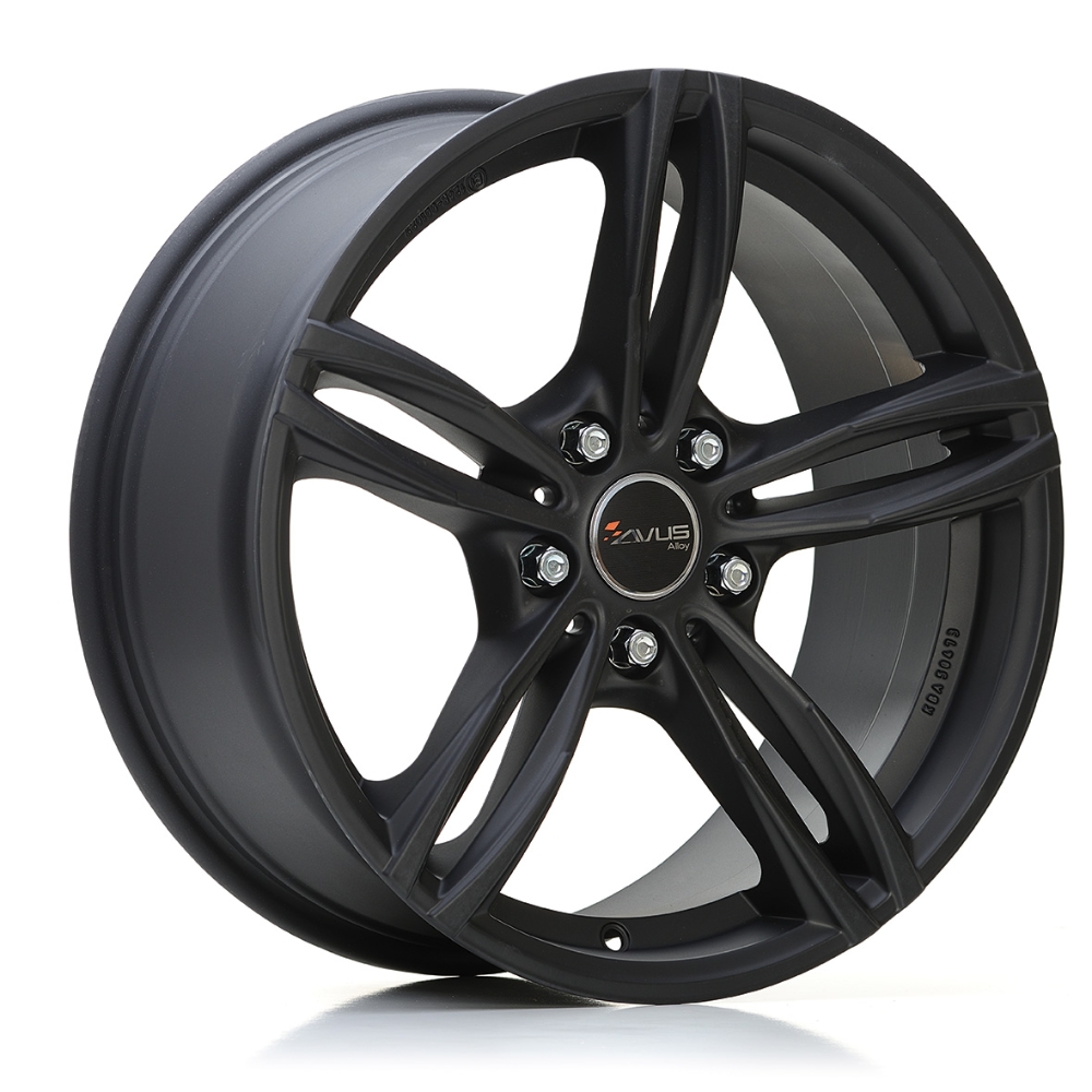 Cerchi in lega AVUS modello AC-MB3 finitura MATT BLACK dimensione 9,5x20