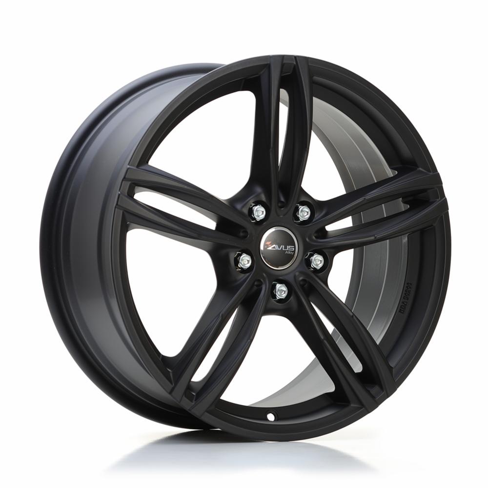 Cerchi in lega AVUS modello AF15 finitura MATT BLACK dimensione 7,5x17