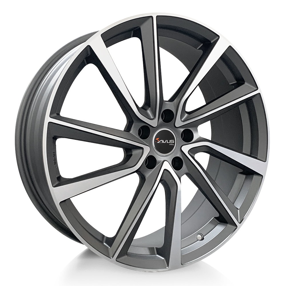 Cerchi in lega AVUS modello AC-518 finitura MATT ANTHRACITE POLISHED dimensione 7,5x20