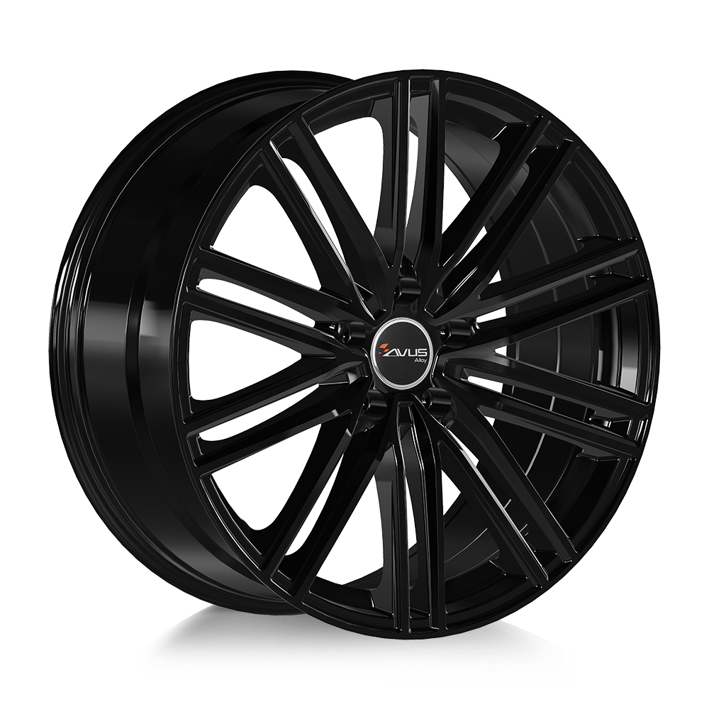 Cerchi in lega AVUS modello AC-M08 finitura BLACK dimensione 9,5x21