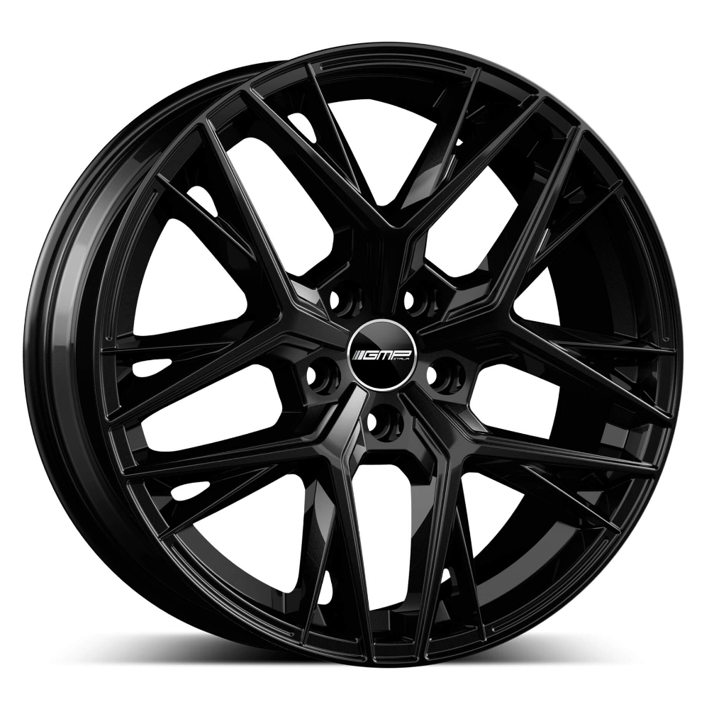Cerchi in lega GMP modello LUNICA finitura GLOSSY BLACK dimensione 7,5x18