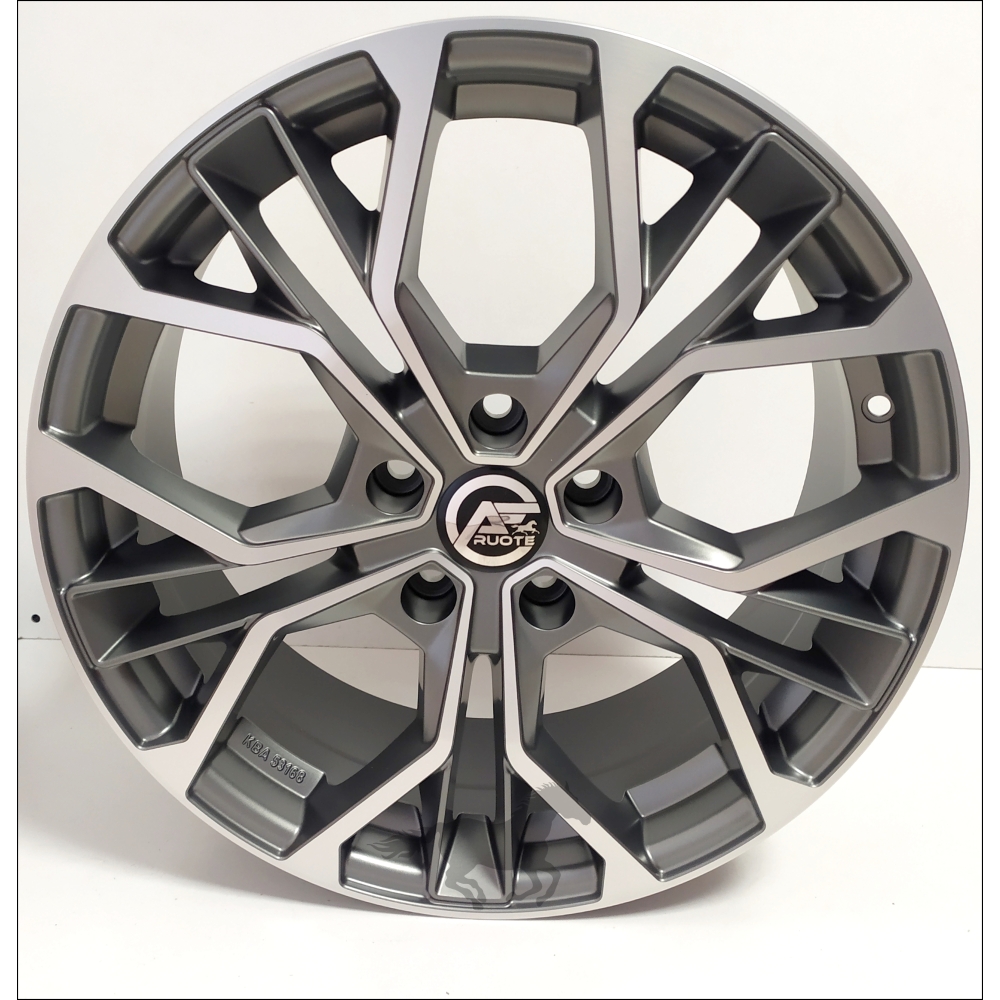 Cerchi in lega GMPITALY modello MATISSE finitura ANTRICITE OPACO DIAMANTATO  dimensioni 6,5x16