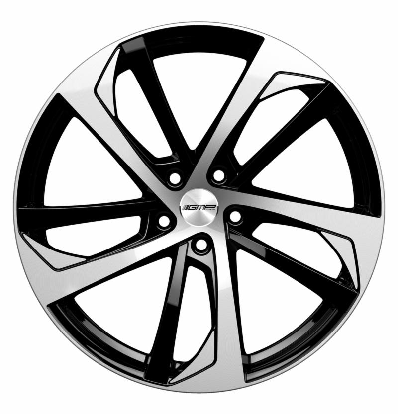Cerchi in lega GMP modello KATANA finitura BLACK DIAMOND dimensione 8,5x20