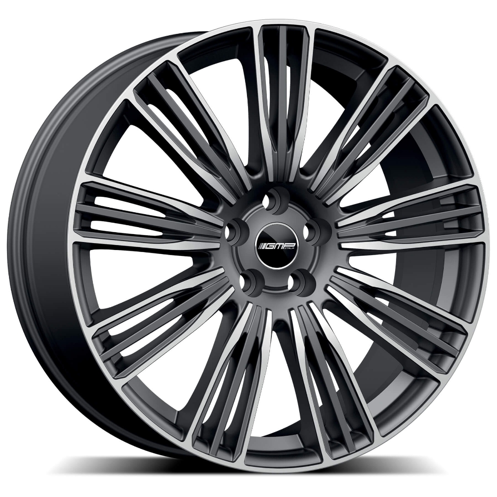 Cerchi in lega GMP modello COVENTRY finitura MATT ANTHRACITE DIAMOND dimensione 9,5x22