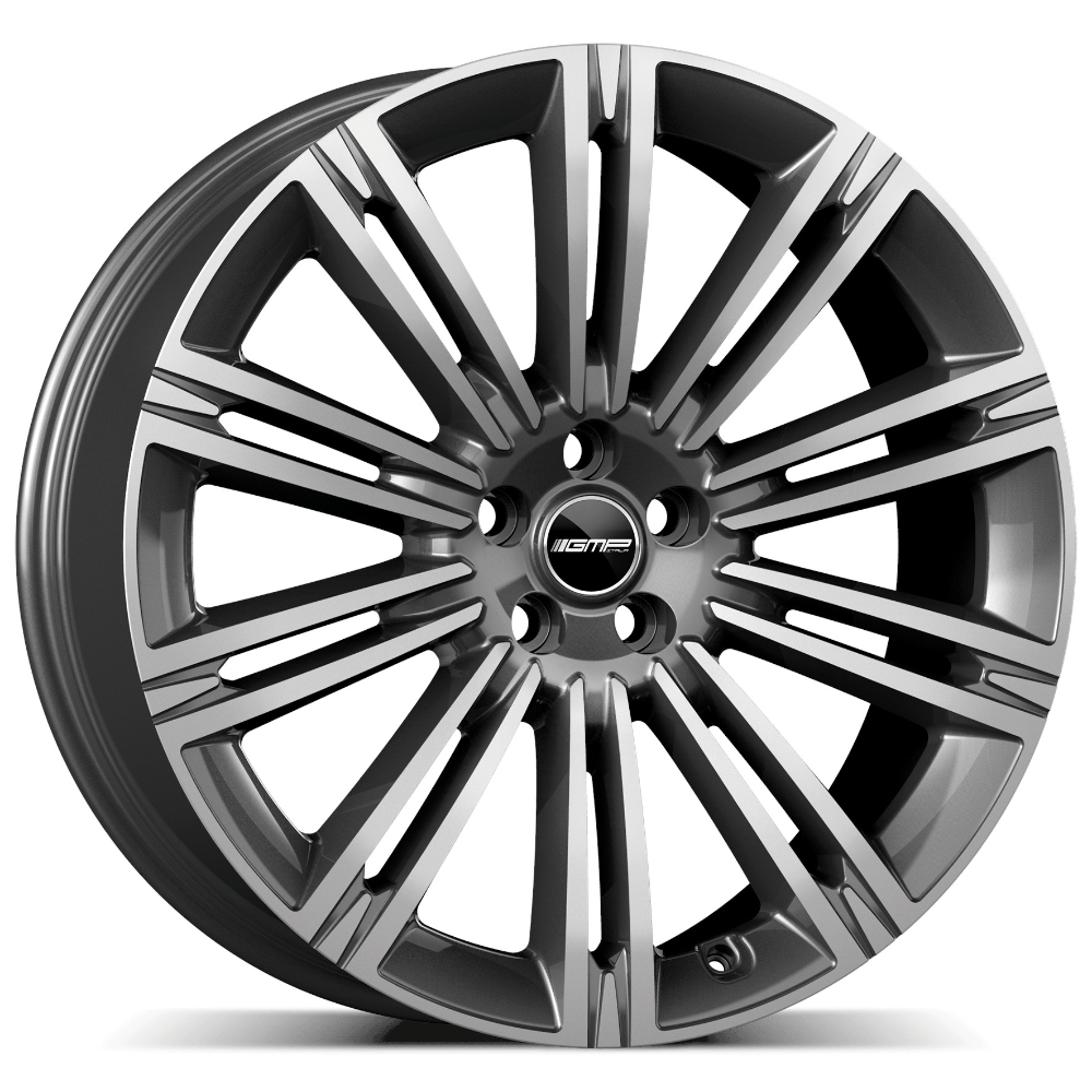 Cerchi in lega GMP modello EXPERIENCE finitura ANTHRACITE DIAMOND dimensione 9,5x22