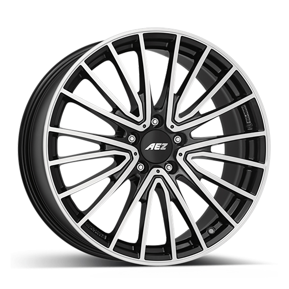 Cerchi in lega AEZ modello BERLIN DARK finitura BLACK/POLISHED dimensione 7,5x19