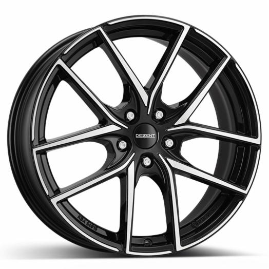 Cerchi in lega DEZENT modello TO DARK finitura BLACK/POLISHED dimensione 7,5x17