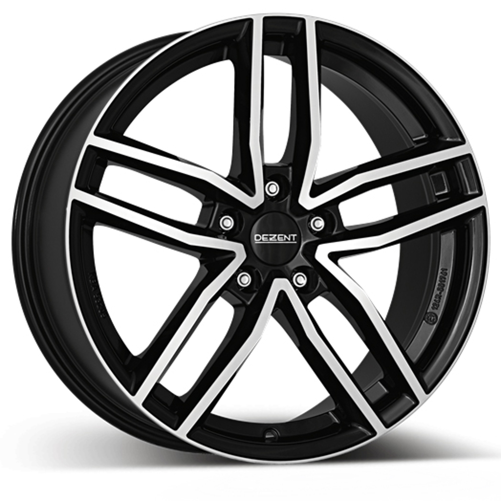 Cerchi in lega DEZENT modello TR DARK finitura BLACK/POLISHED dimensione 7x17