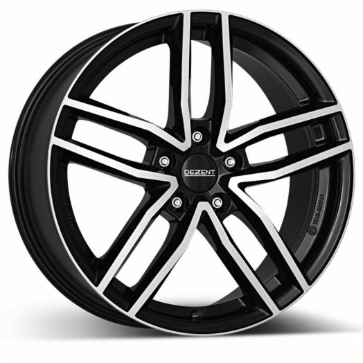 Cerchi in lega DEZENT modello TR DARK finitura BLACK/POLISHED dimensione 7,5x18