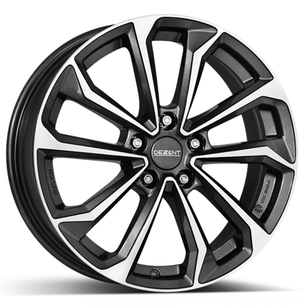 Cerchi in lega DEZENT modello KS DARK finitura GUNMETAL/POLISHED dimensione 7x17