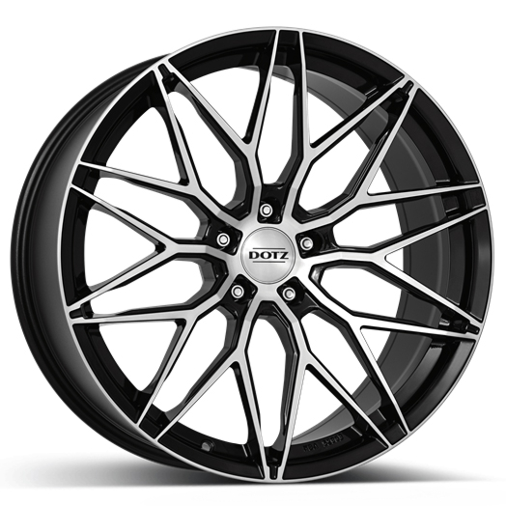 Cerchi in lega DOTZ modello SUZUKA DARK finitura BLACK/POLISHED dimensione 9x20