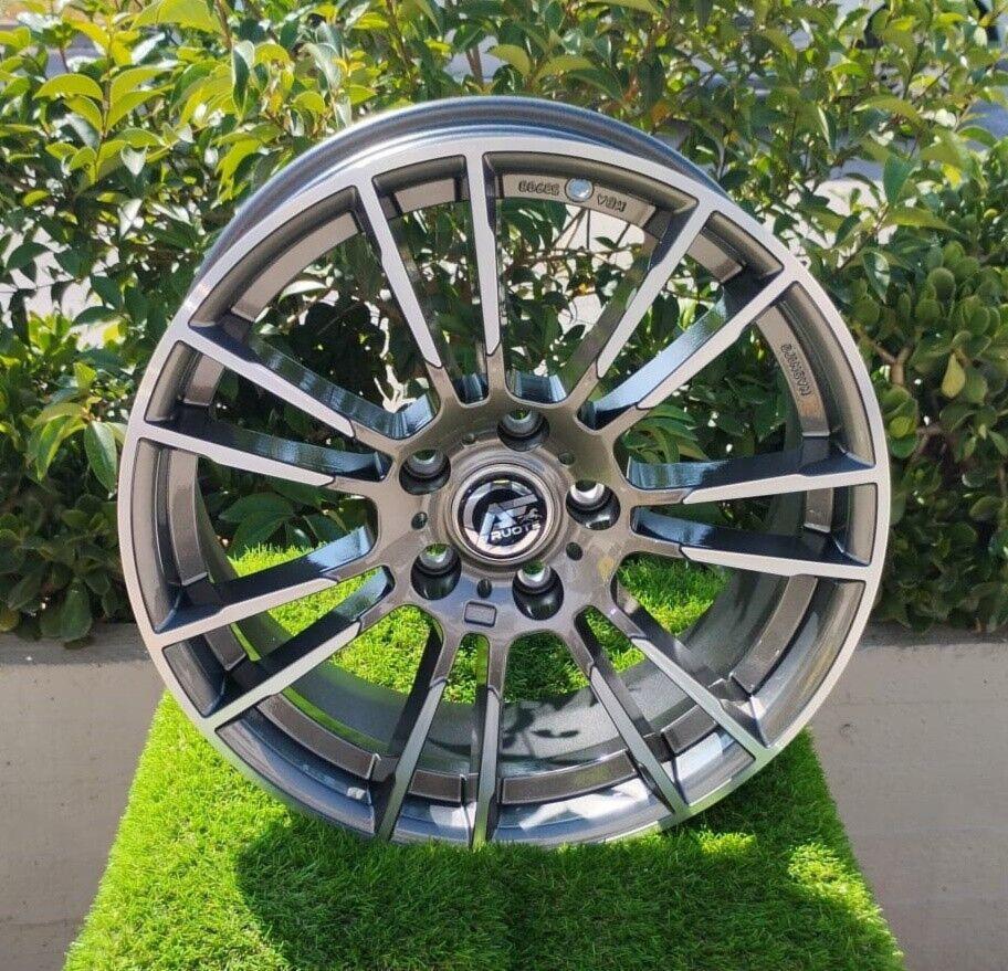 Cerchi in lega ELITE WHEELS modello EW01 STARGAZE SATURNO finitura ANTRACITE LUCIDO DIAMANTATO dimensioni 8x18